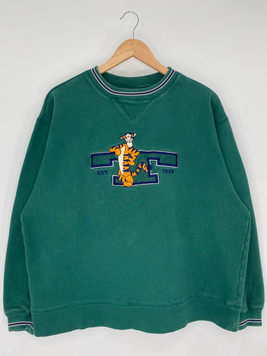 00' DISNEY TIGGER Size L Vintage Sweat-shirt / A208