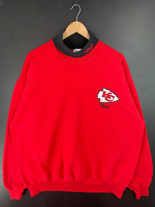 90’s KANSAS CITY CHIEFS Size Approx.XL NFL Sweat-Shirt / A9128