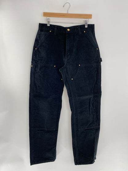 Vintage CARHARTT Size W34xL30 Made in USA Double Knee Duck Pants / E243