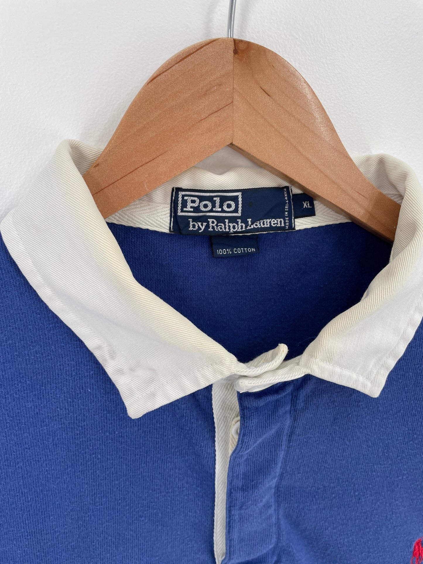 90's POLO RALPH LAUREN Size XL Vintage Rugby-Shirt / A377