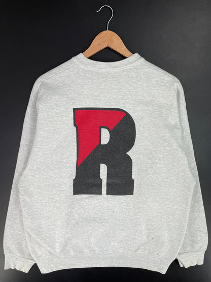 90's NEW JERSEY RUTGERS UNIVERSITY Made in USA Size L Vintage College Sweat-shirt / A9968