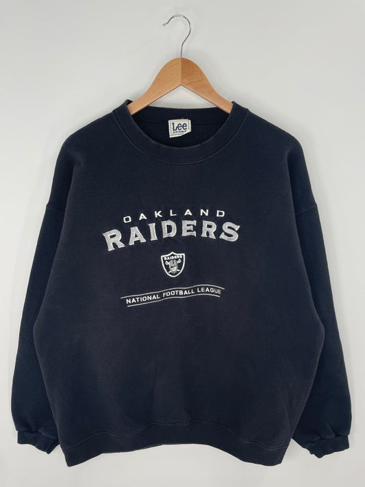 90's OAKLAND RAIDERS Size No Tag (Approx.L) Vintage NFL Sweat-Shirts/ K8813
