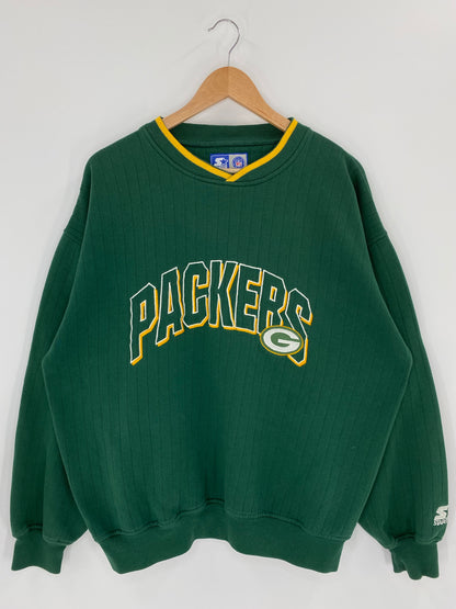 90’s STARTER x GREEN BAY PACKERS Size L Vintage NFL Sweat - Shirt/ K6069