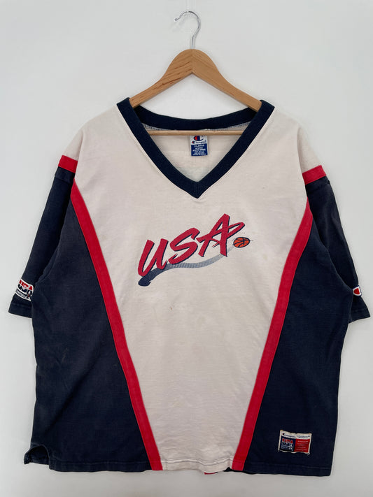 90's Champion x USA BASLETBALL Made in USA Size XL Vintage T-shirt / A6872
