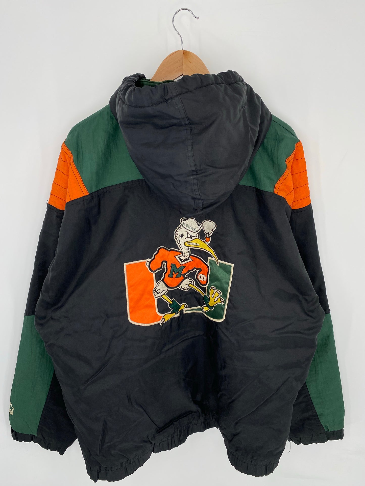 Vintage STARTER x MIAMI HURRICANES Size L Nylon Padded Jacket  / K8335