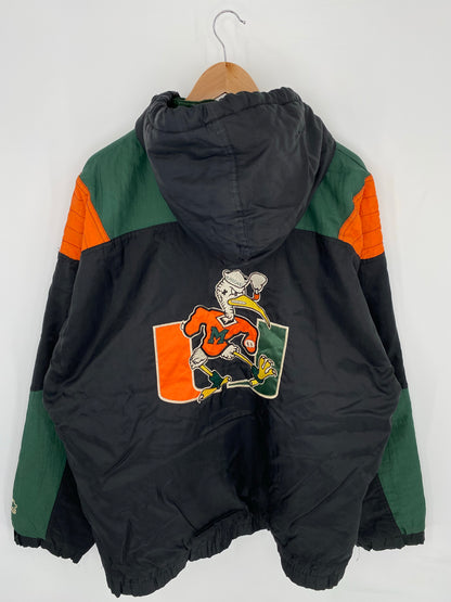 Vintage STARTER x MIAMI HURRICANES Size L Nylon Padded Jacket  / K8335