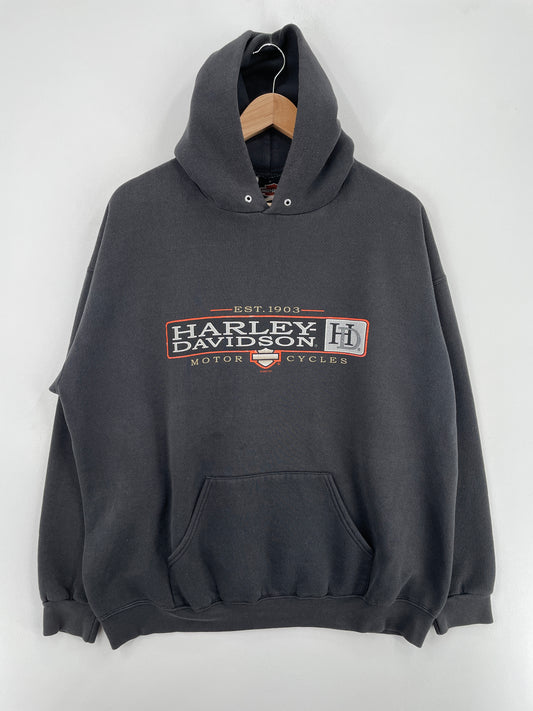 2000 HARLEY DAVIDSON Size (Approx.L-XL) Vintage Hoodie Sweat-shirt / A5163