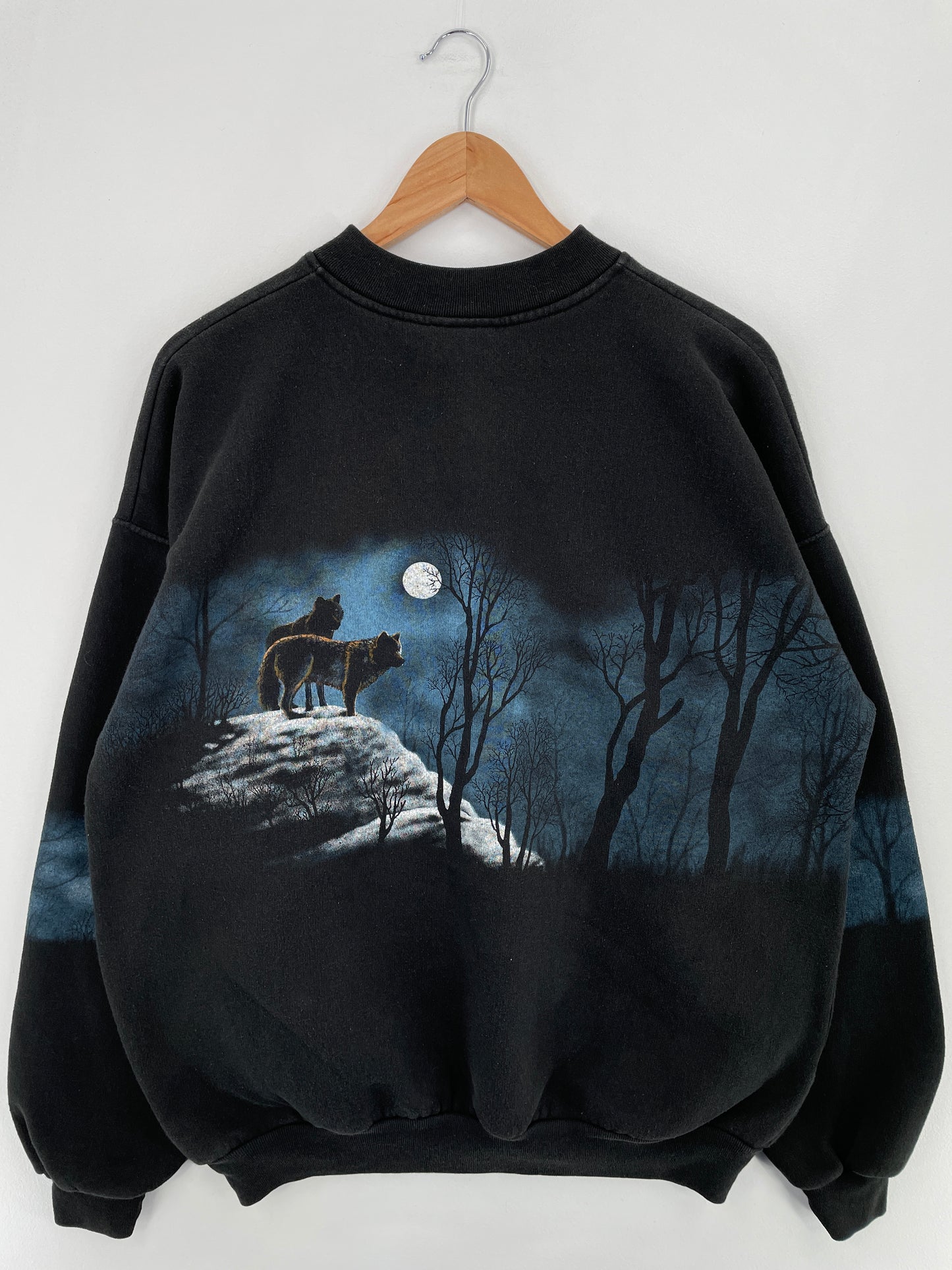 90's WOLF Made in USA Size XL Vintage Animal Sweat-Shirt / E1034
