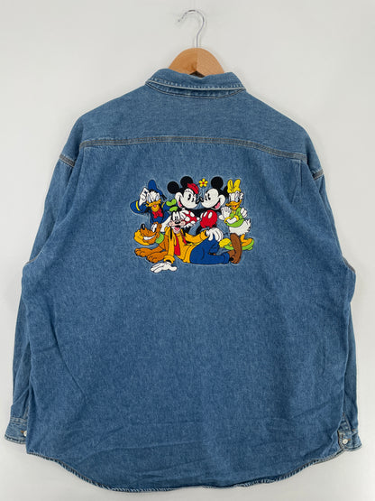 00' DISNEY Size XL Vintage Button down Shirt / E5140B
