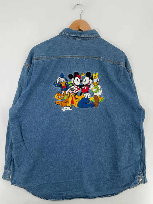 00' DISNEY Size XL Vintage Button down Shirt / E5140B