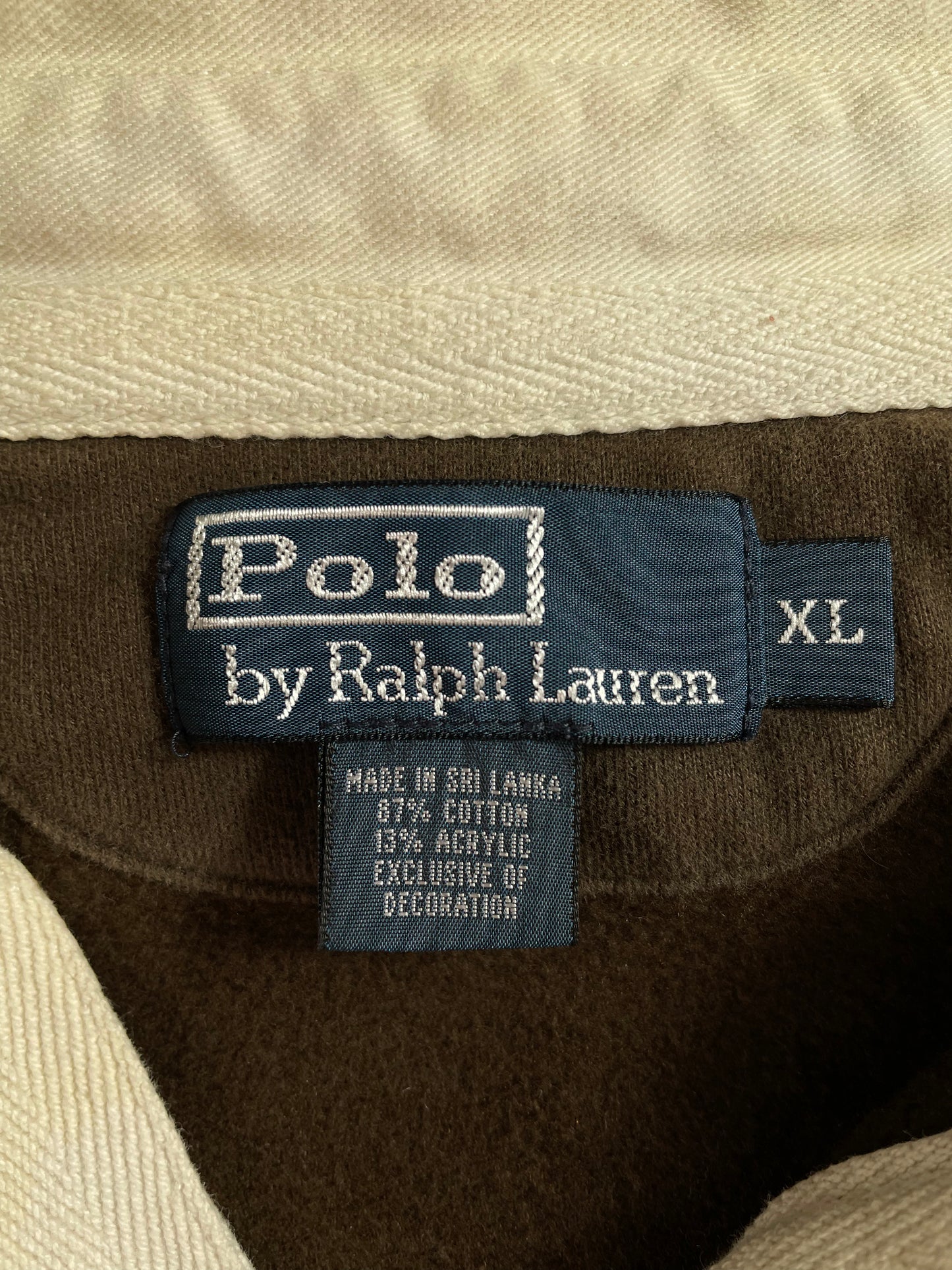 90's POLO RALPH LAUREN Size XL Vintage Rugby shirt / A1985