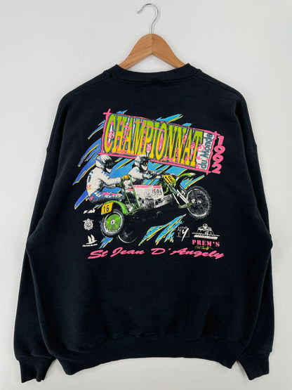 90’s CHAMPIONAT Made in USA Size XL Vintage Racing Sweat-shirt / A8610