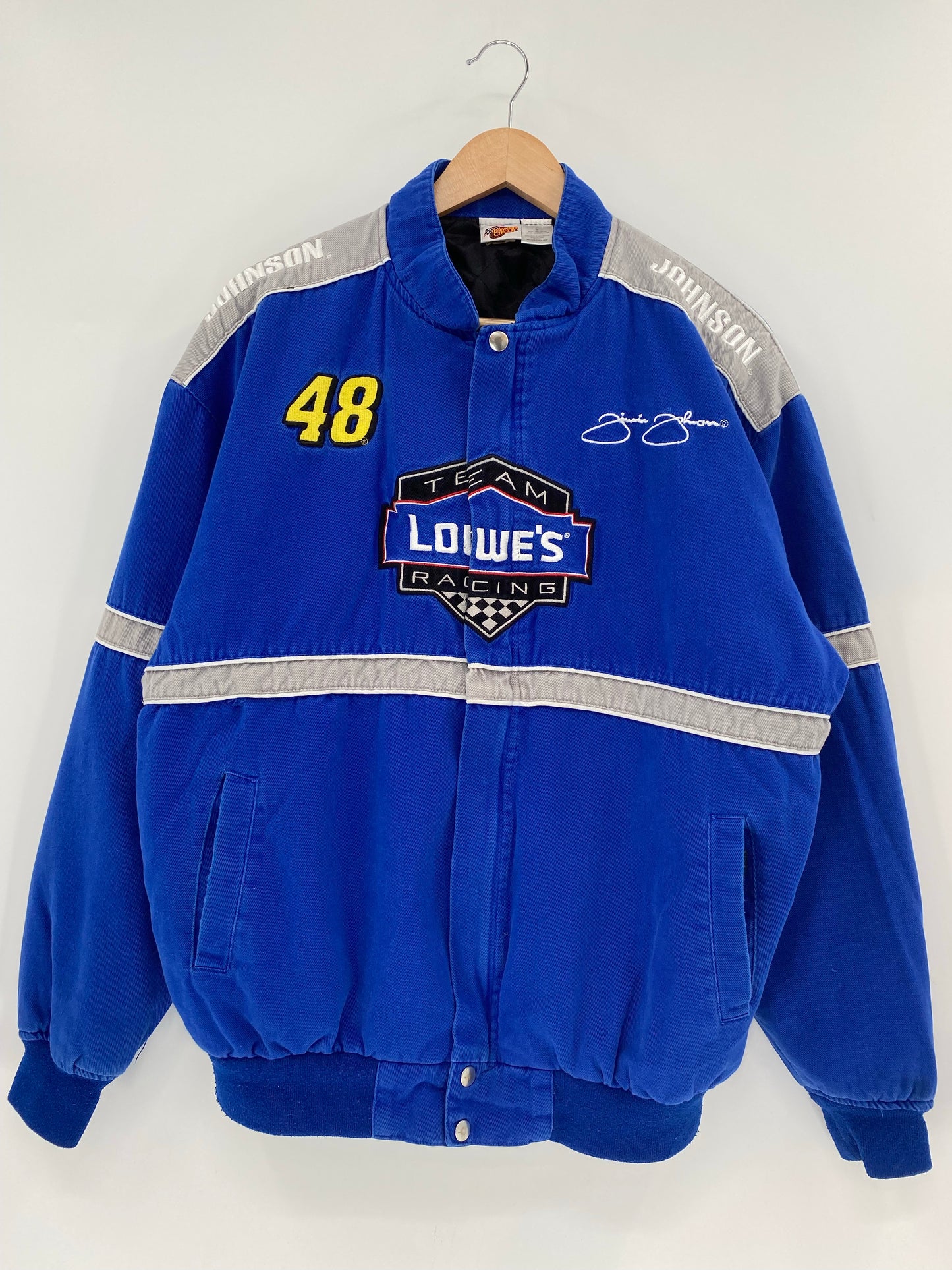 00' LOWE'S RACING Size L Vintage Racing Nylon Jacket / K4981