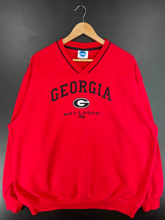 Vintage GEORGIA BULLDOGS Size Approx.XXL Vintage College Sweat-Shirt / E4176S