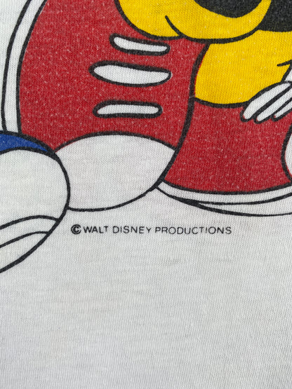 80’s DISNEY MICKEY MINNIE Made in USA Size M Vintage 3/4 Sleeve T-Shirts / A5759