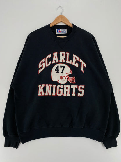 90's RUTGERS SCARLET KNIGHTS Made in USA Size XXL Vintage College Sweat-shirt / A2367
