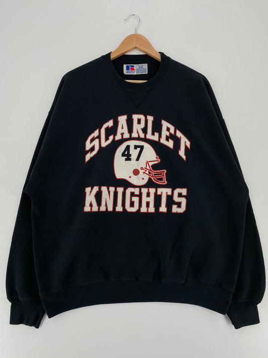 90's RUTGERS SCARLET KNIGHTS Made in USA Size XXL Vintage College Sweat-shirt / A2367
