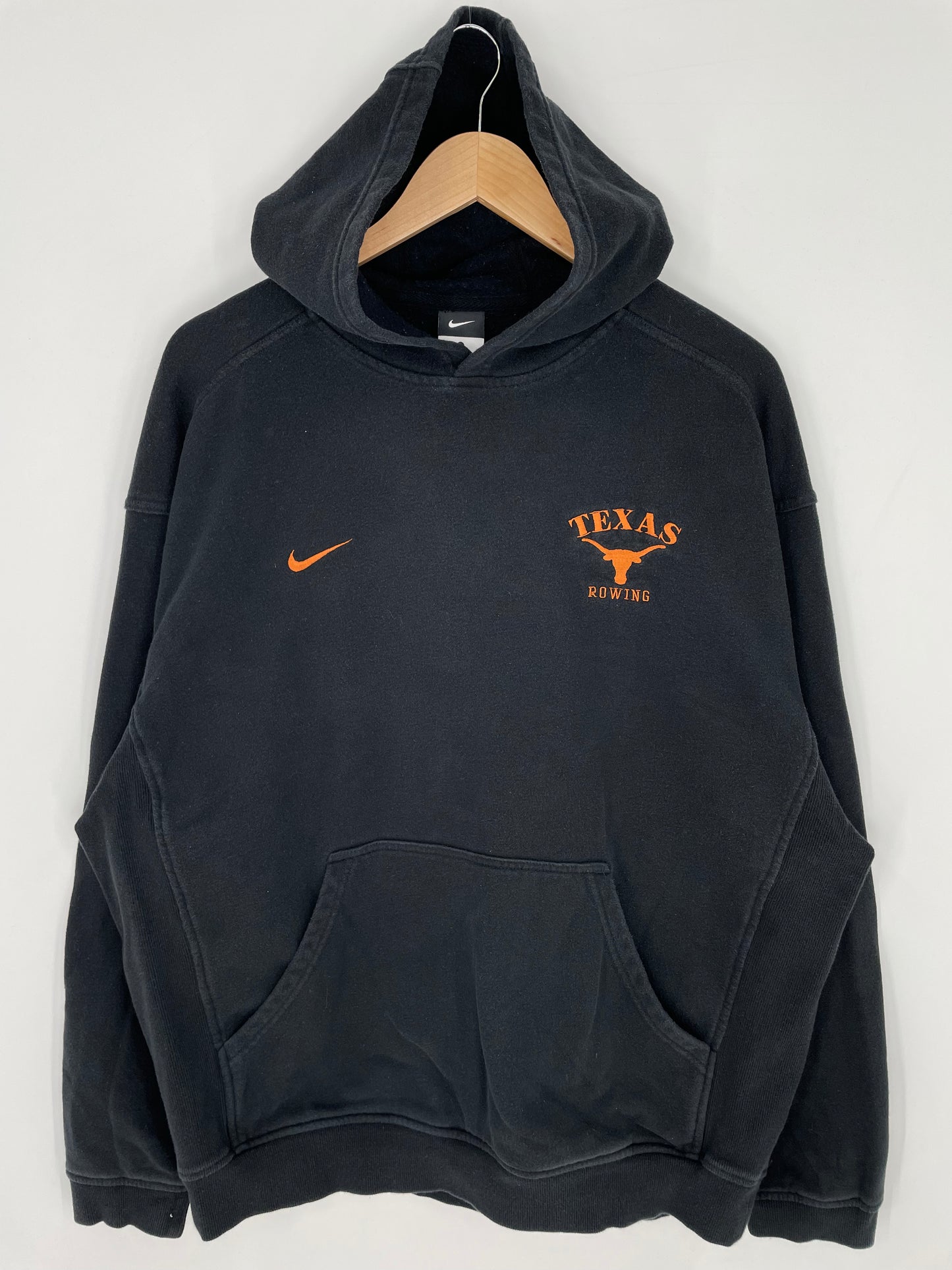 00' NIKE TEXAS ROWING Size L Vintage College Hoodie Sweat-Shirts/ A37