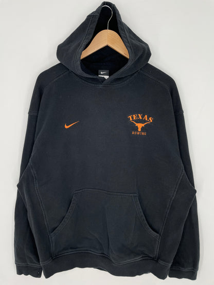 00' NIKE TEXAS ROWING Size L Vintage College Hoodie Sweat-Shirts/ A37