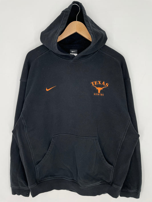 00' NIKE TEXAS ROWING Size L Vintage College Hoodie Sweat-Shirts/ A37