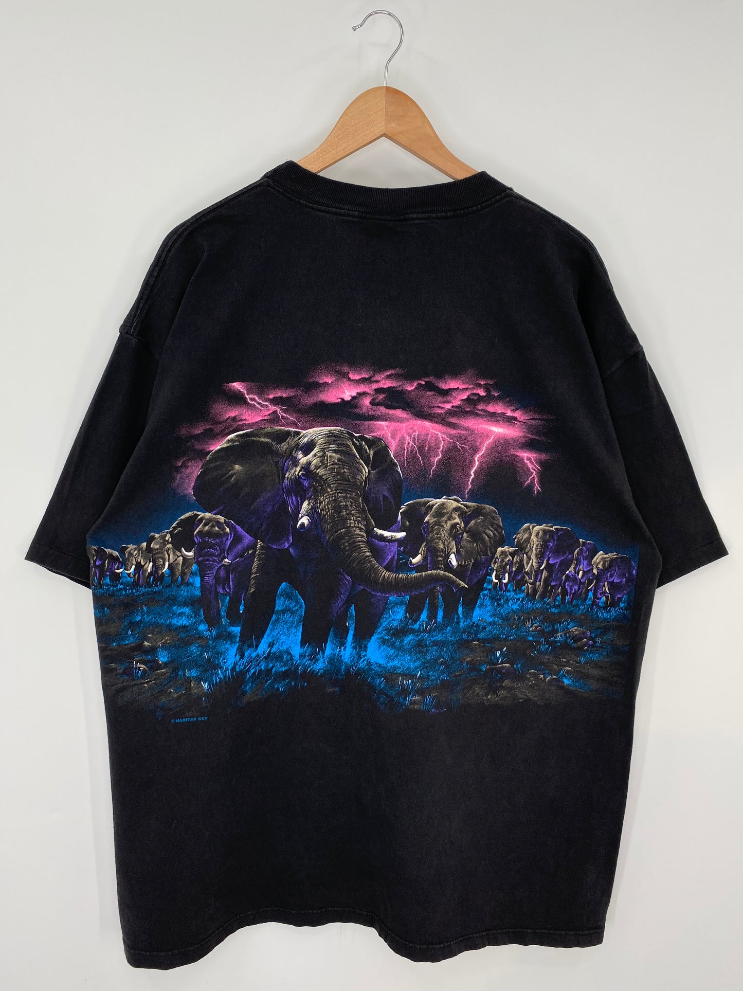 90's ELEPHANT ALL OVER PRINT Made in USA Size XXL Vintage T- shirt / K9880