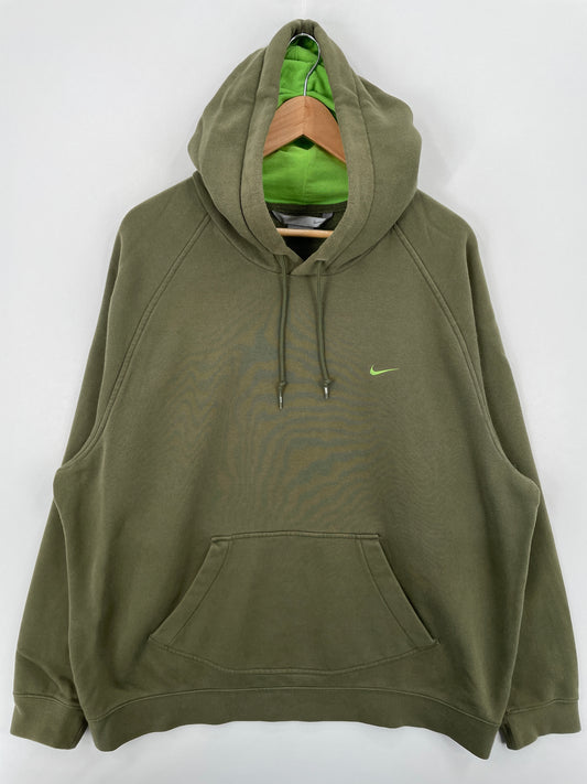 00' NIKE MINI SWOOSH Size L Vintage Hoodie Sweat-shirt / A6576