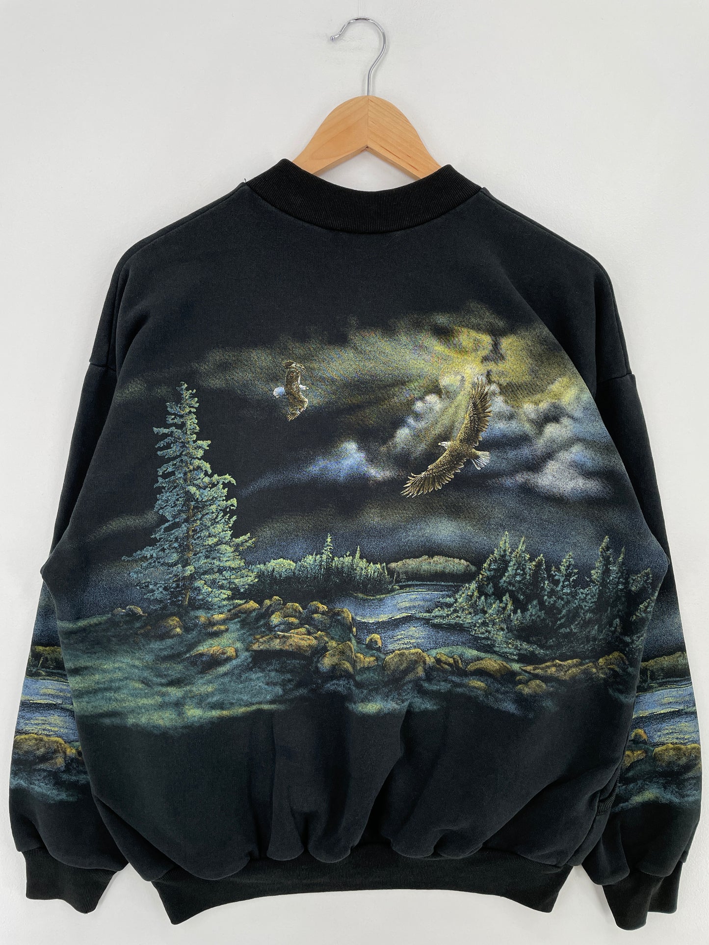 90's EAGLE Made in USA Size L Vintage Animal Sweat-Shirt / E1210