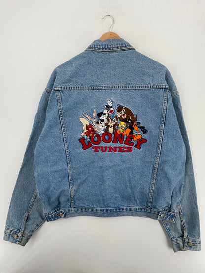 1997 LOONEY TUNES Size XL Vintage Denim Jacket / A5883