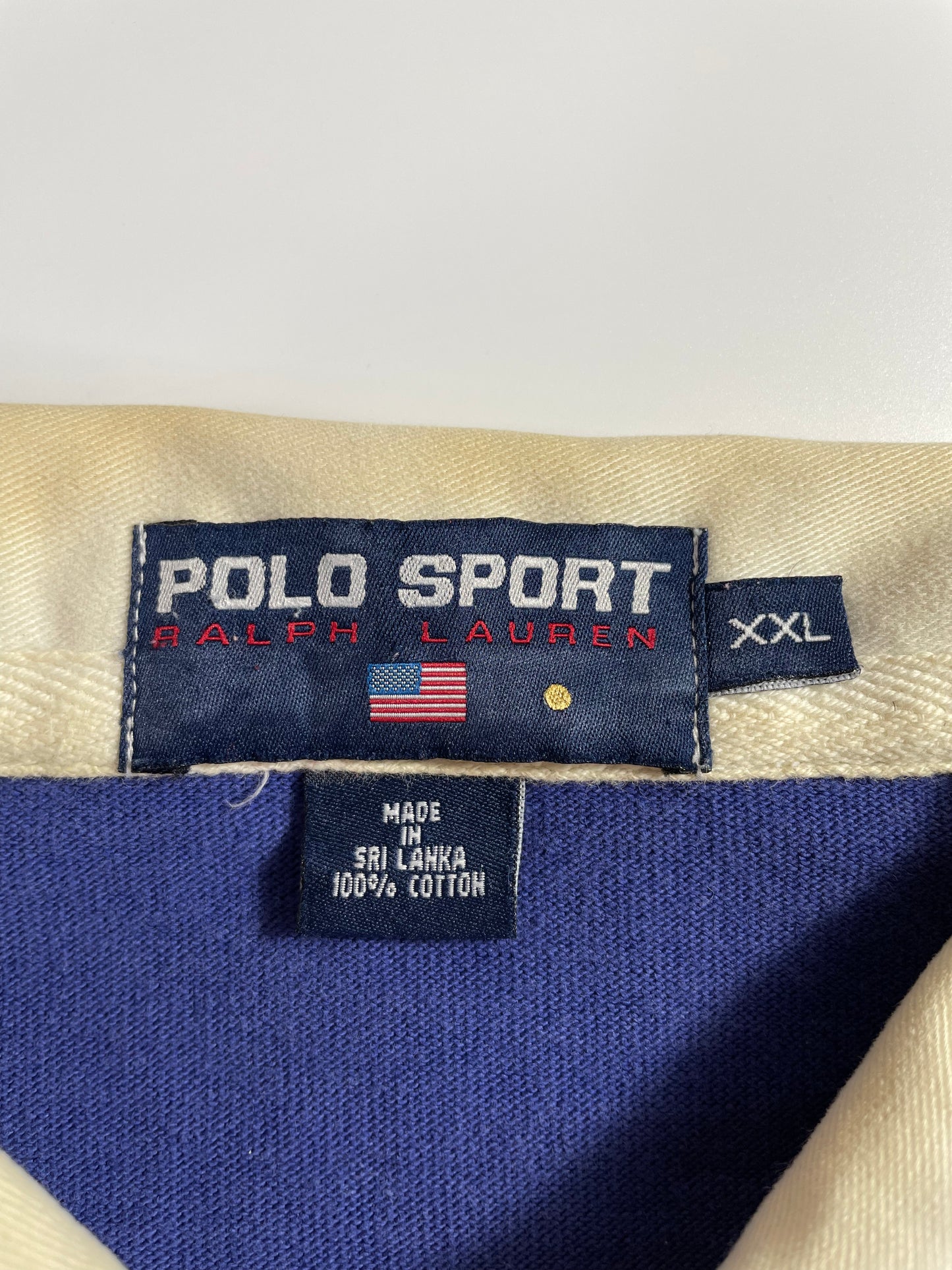 90's POLO SPORTS RALPH LAUREN Size XXL Vintage Rugby-Shirt / A375