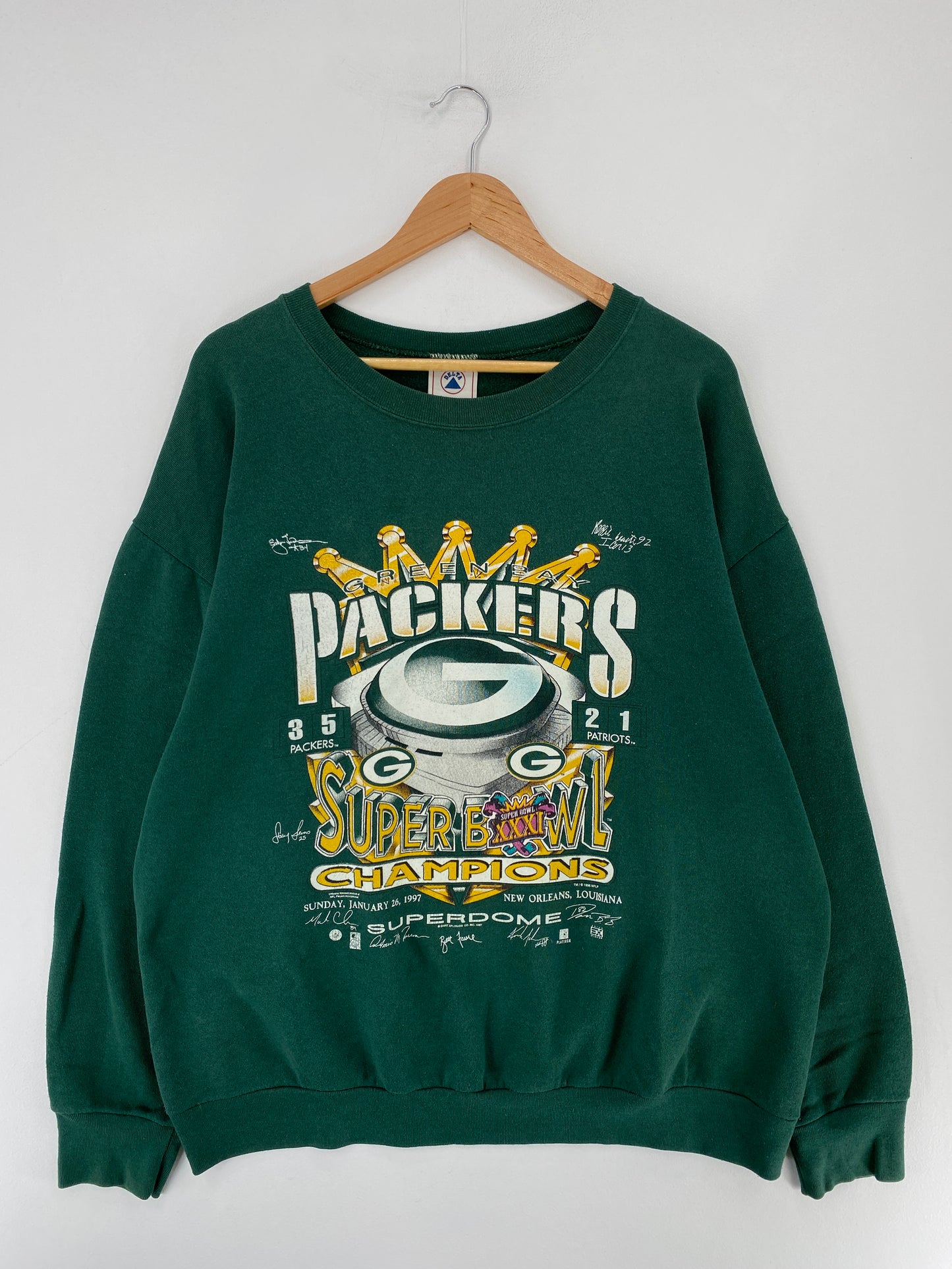 .1995 GREEN BAY PACKERS Made in USA Size XXL Vintage NFL Sweat-Shirts/ E6340S