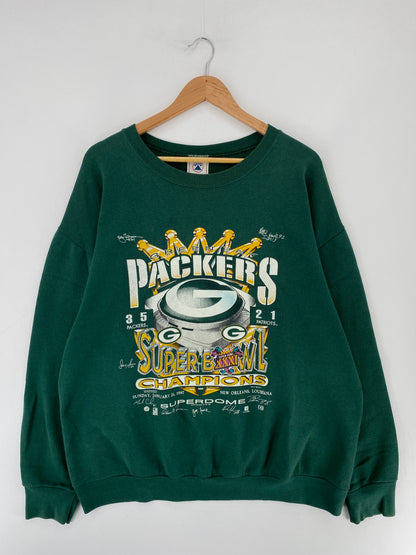 .1995 GREEN BAY PACKERS Made in USA Size XXL Vintage NFL Sweat-Shirts/ E6340S