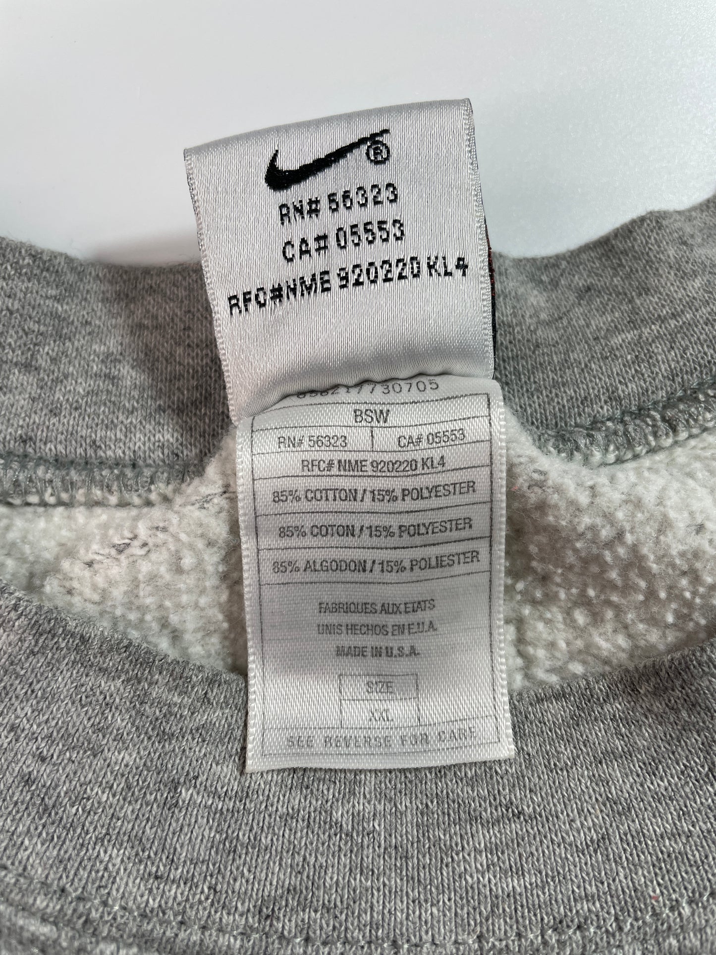 90's NIKE x PITTSBURGH STEELERS Made in USA Size XXL Vintage NFL Sweat-Shirt / E5572S