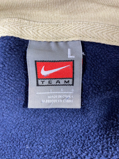 00' NIKE NAVY Size L Vintage College Hoodie Sweat-Shirts/ A811