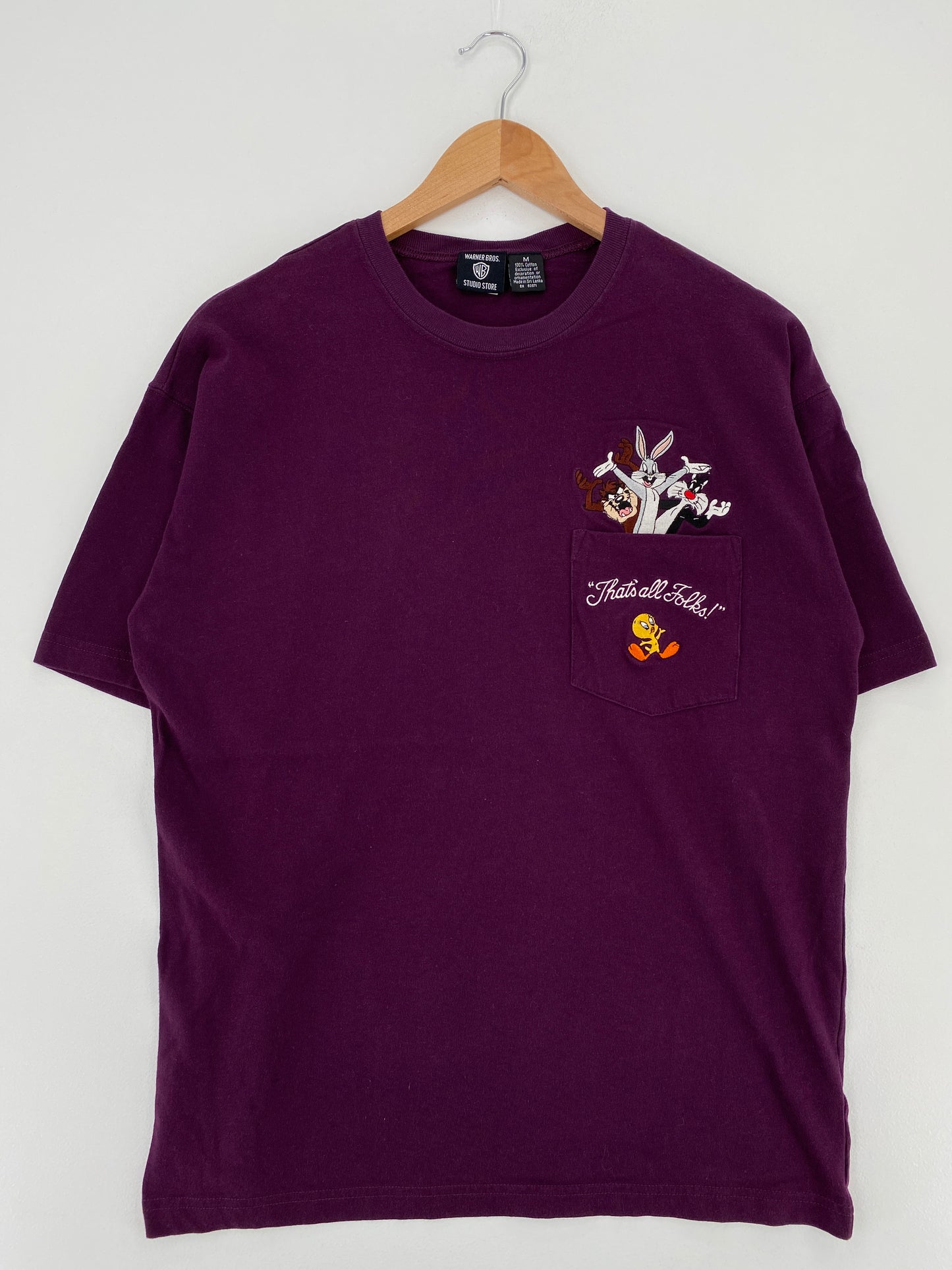 1996 LOONEY TUNES Size M Vintage T-Shirt / A3464