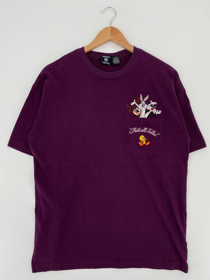 1996 LOONEY TUNES Size M Vintage T-Shirt / A3464