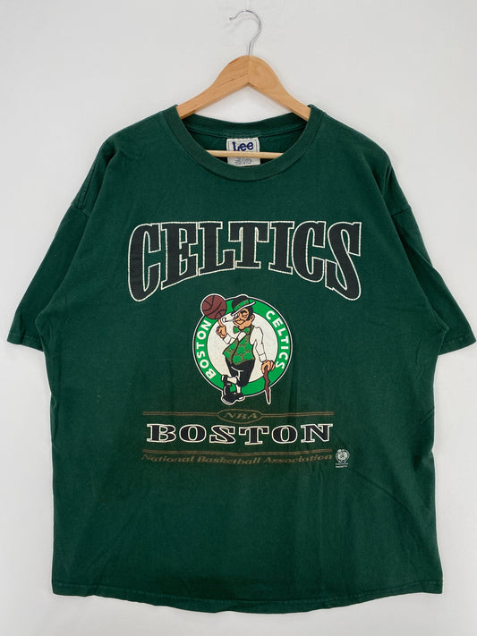 90’s BOSTON CELTICS Size XXL Vintage NBA T-Shirt / A4669