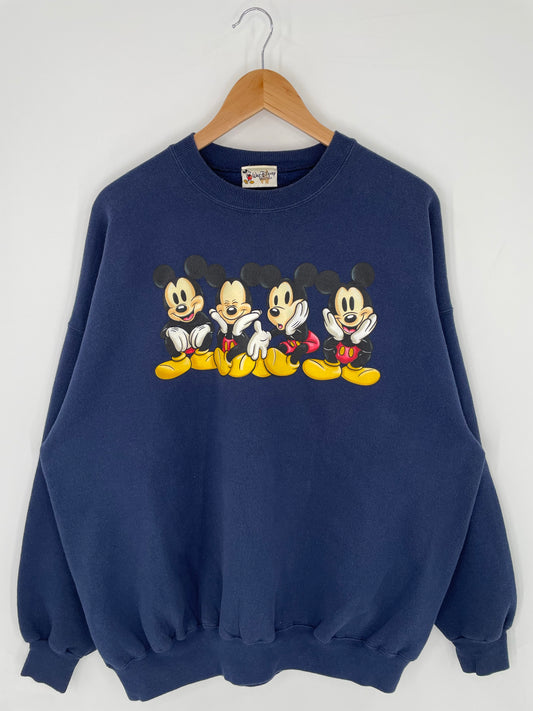 00' DISNEY MICKEY Size No Tag (Approx. XL) Vintage Sweat-shirt / K9049