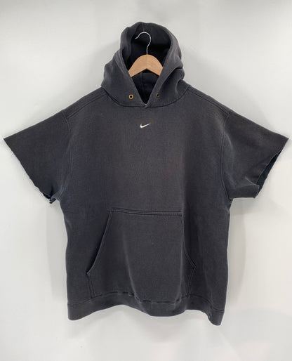 90's NIKE CENTER SWOOSH Size XL Vintage Short Sleeve Hoodie Sweat-Shirt / K6715