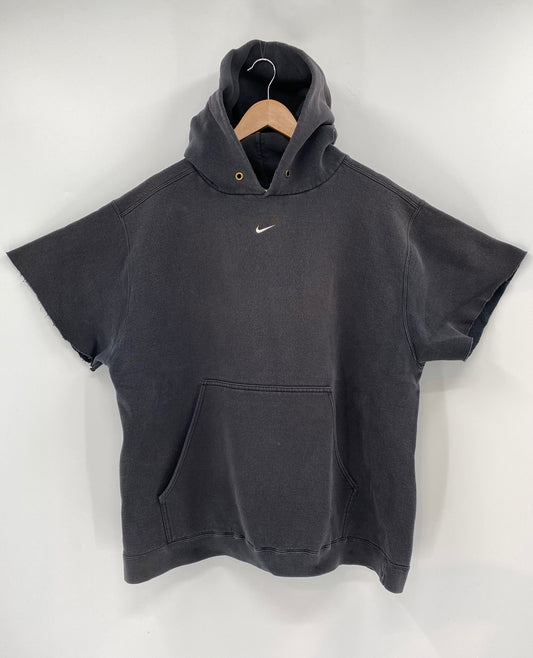 90's NIKE CENTER SWOOSH Size XL Vintage Short Sleeve Hoodie Sweat-Shirt / K6715