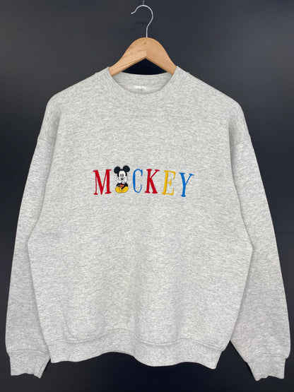 90’s DISNEY MICKEY Size No Tag (Approx.L) Vintage Sweat-shirt / A204