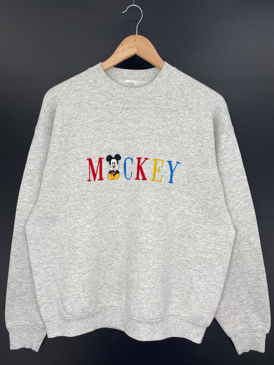 90’s DISNEY MICKEY Size No Tag (Approx.L) Vintage Sweat-shirt / A204