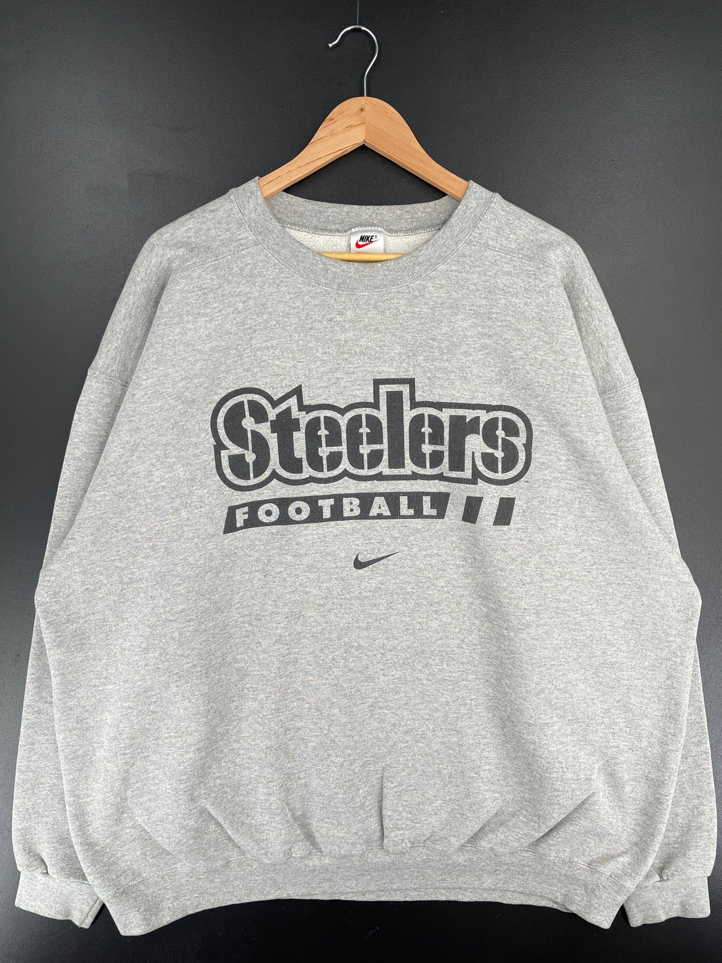 90's NIKE x PITTSBURGH STEELERS Made in USA Size XXL Vintage NFL Sweat-Shirt / E5572S