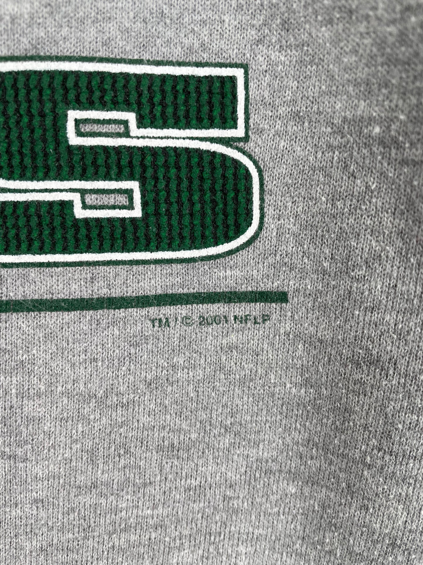 2001 NEW YORK JETS Size XL Vintage NFL Sweat-shirt / A1990