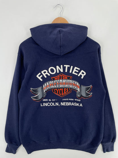 90's HARLEY DAVIDSON FRONTIER Made in USA Size XL Vintage Hoodie Sweat-Shirt / E3188S