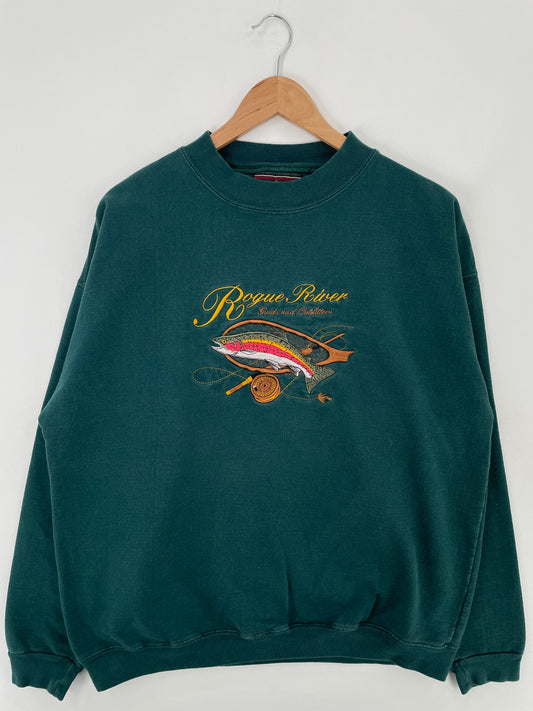 Vintage ROGUE RIVER Size XL Vintage Animal Sweat-Shirt / E54