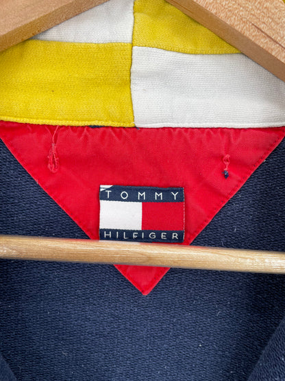 90's TOMMY HILFIGER Size XXL Vintage Half Zip-up Sweat-shirt / A2204