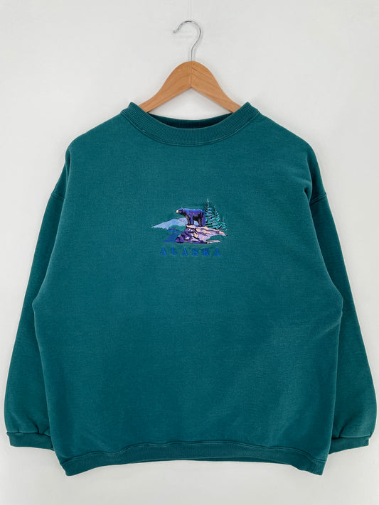 90’s ALASKA BEAR Size XL Animal Sweat-Shirt / E706