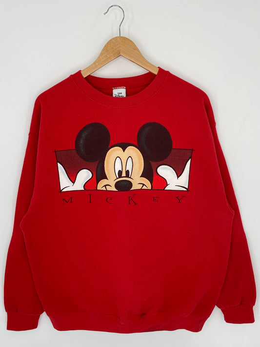 90’s DISNEY MICKEY Made in USA Size L Vintage Sweat-shirt / K8755