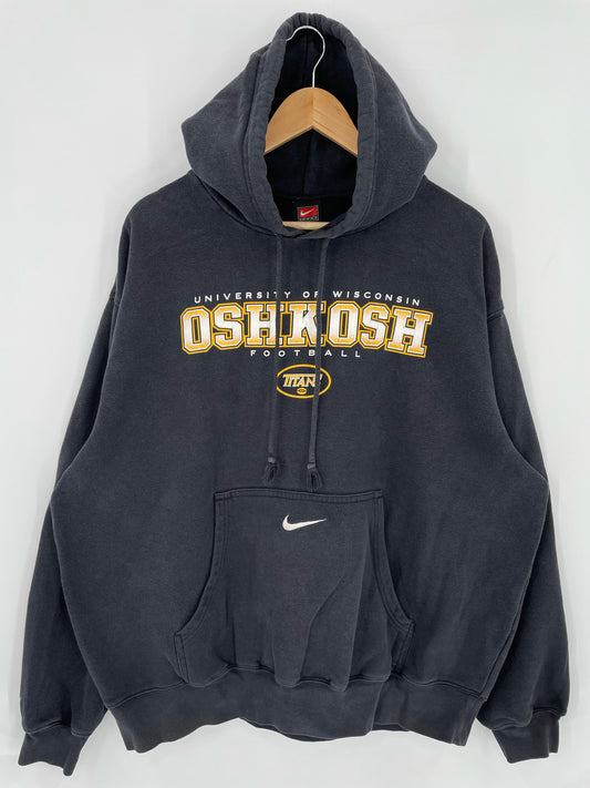 00' NIKE UNIVERSITY OF WISCONSIN OSHKOSH Size XL Vintage Hoodie Sweat shirt / K5350