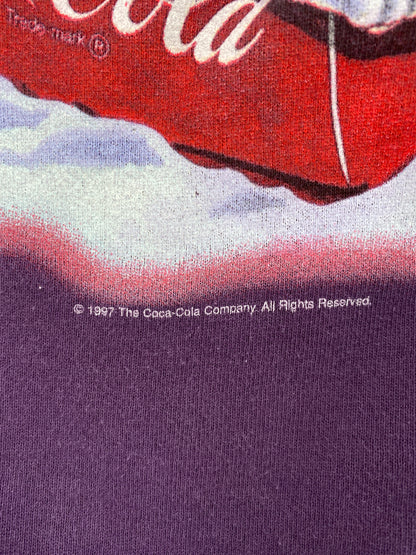 1997 COCA COLA Made in USA Size S Vintage Sweat-Shirt / E723